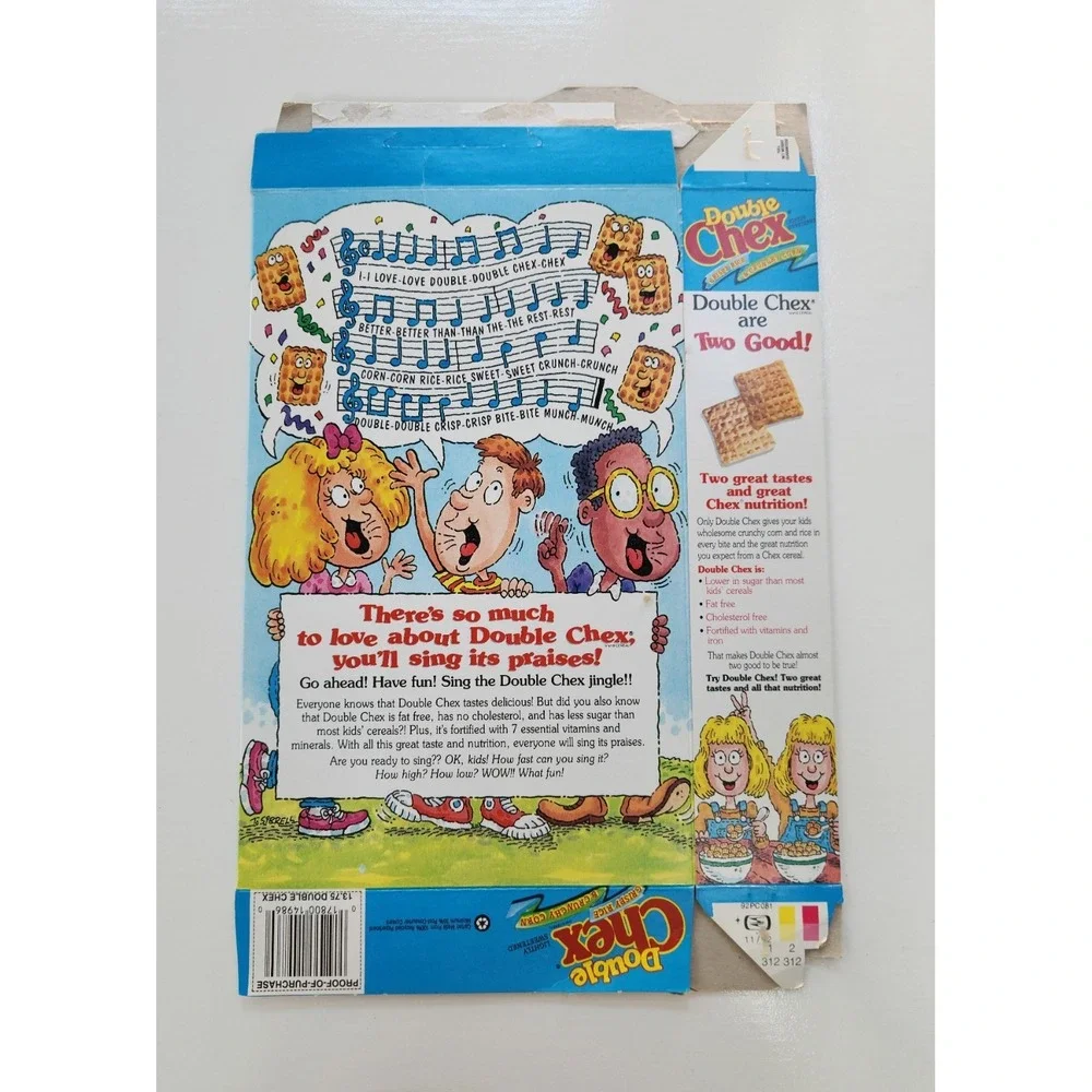 Vintage 1992 Ralston Double Chex Vintage‎ Used Cereal Box